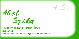 abel szika business card