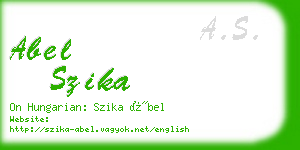 abel szika business card